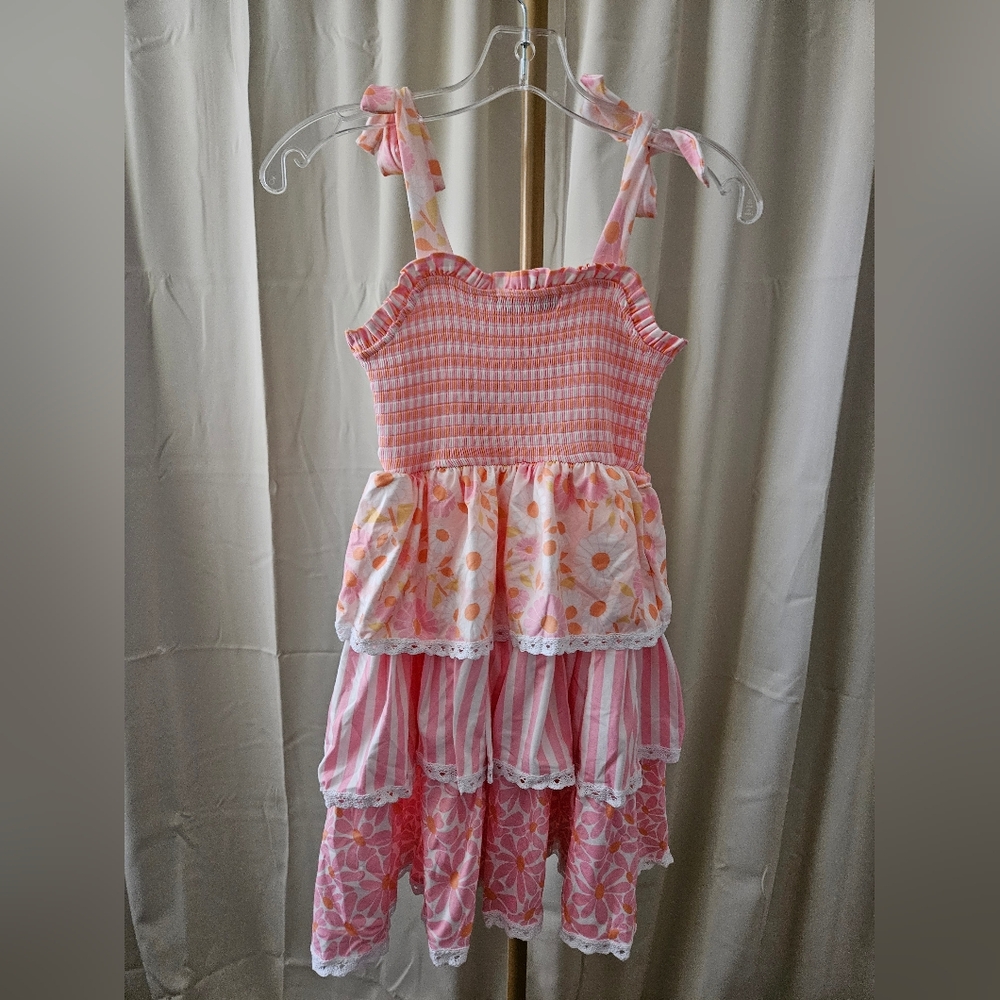 Oopsie Dasiy Anna Pink Daisy Layered Lace Dress - Picture 6 of 6